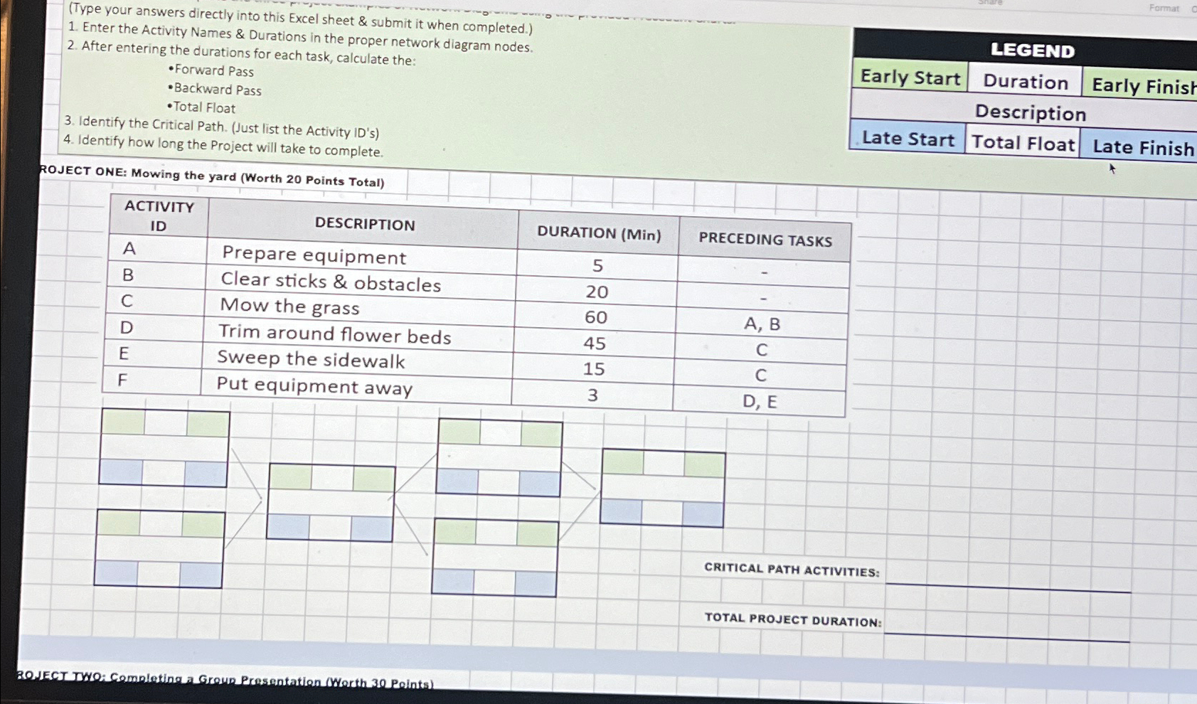  (Type your answers directly into this Excel sheet & submit it
