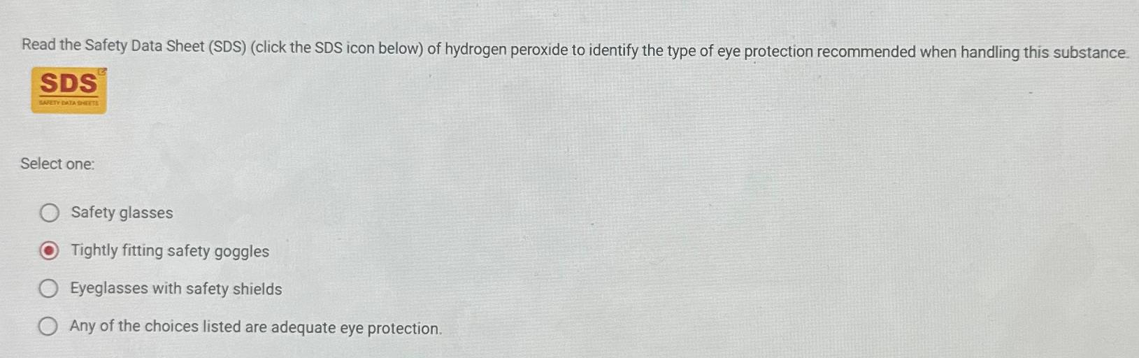  Read the Safety Data Sheet (SDS)(click the SDS icon below) of