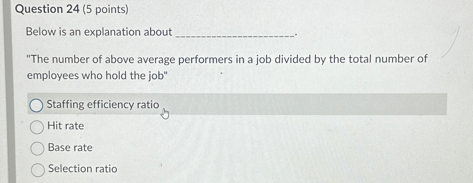  Question 24(5 points) Below is an explanation about "The number of