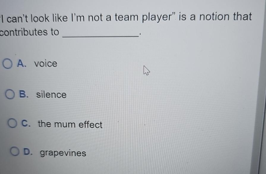  I can't look like I'm not a team player"' is a