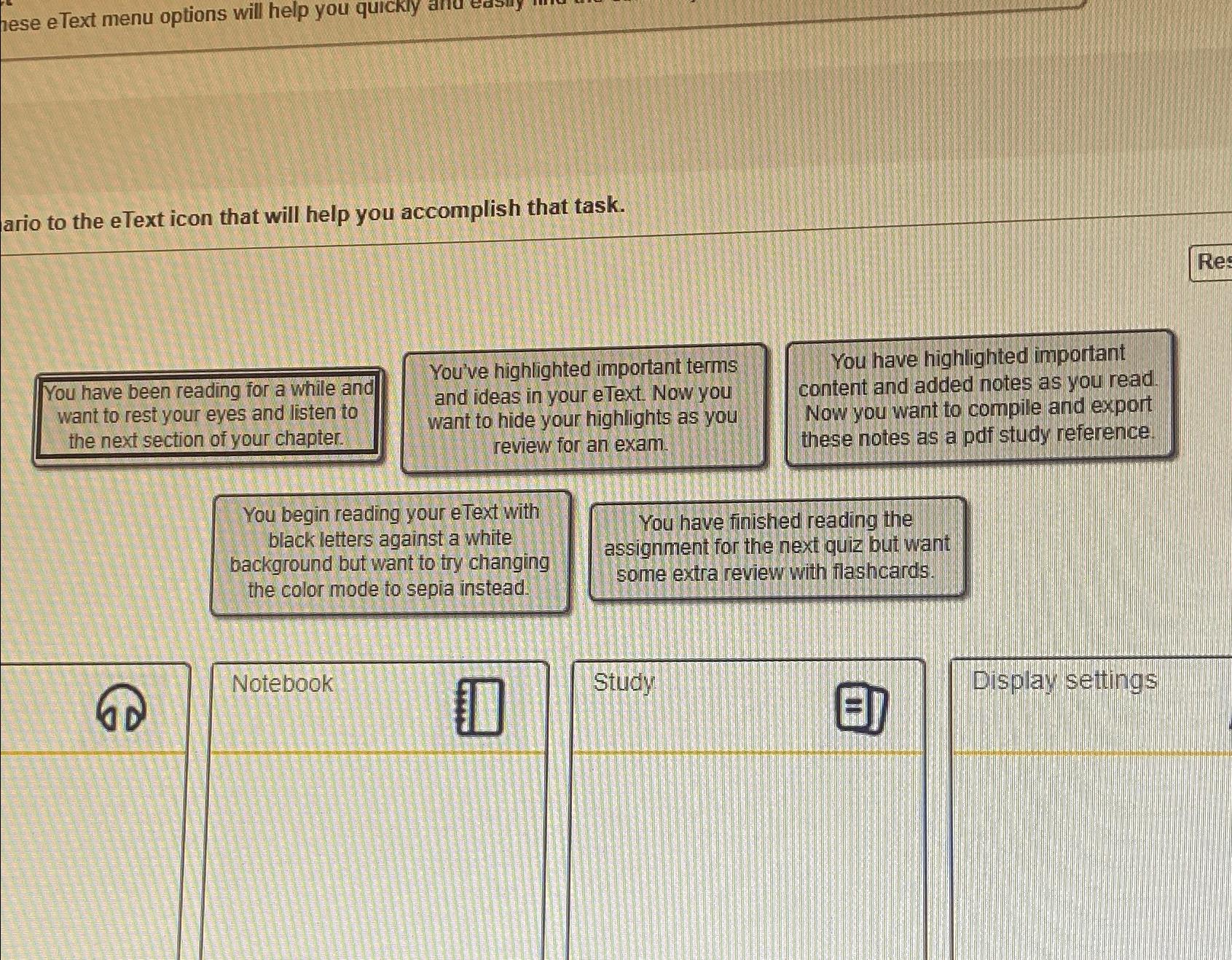  hese eText menu options will help you quickly ario to the