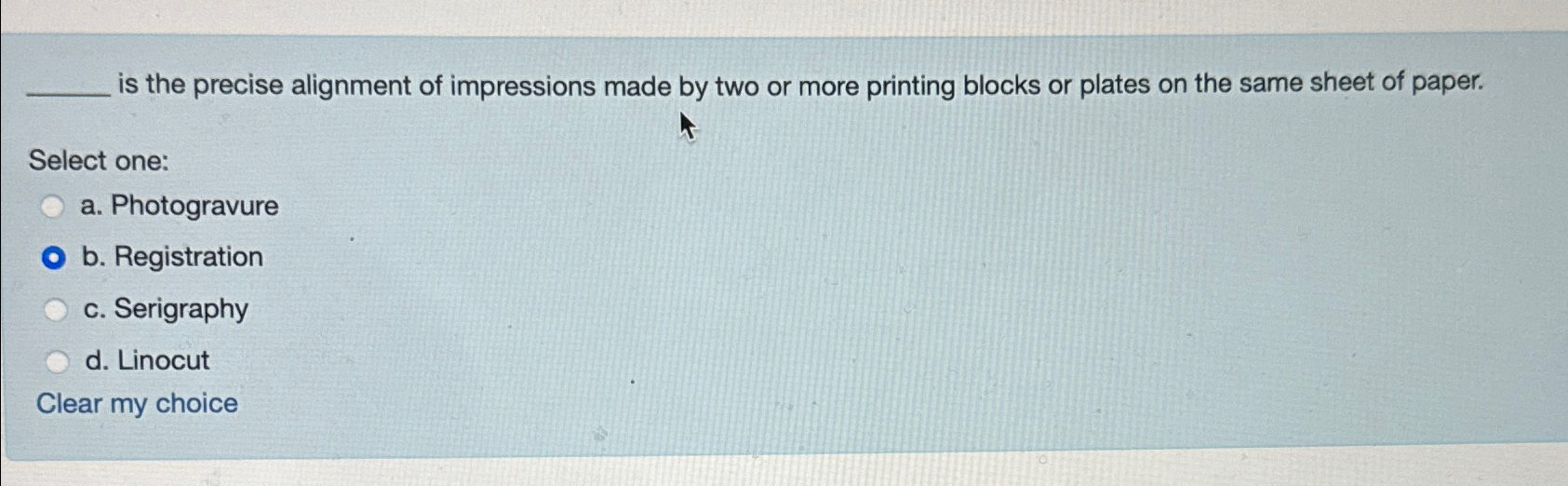  is the precise alignment of impressions made by two or more