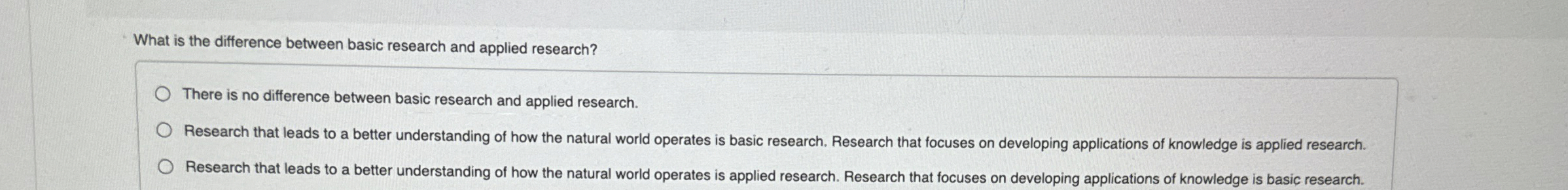  What is the difference between basic research and applied research? There