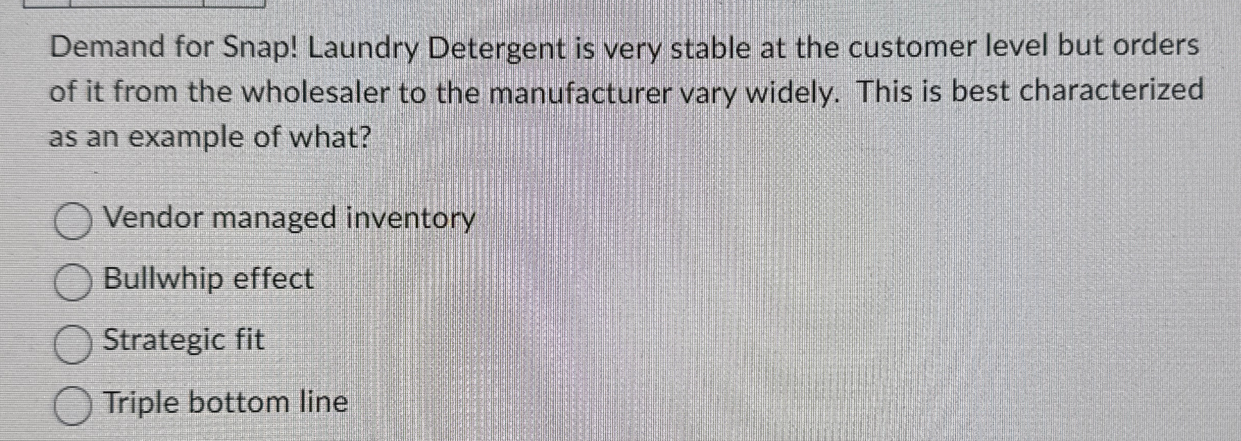  Demand for Snap! Laundry Detergent is very stable at the customer