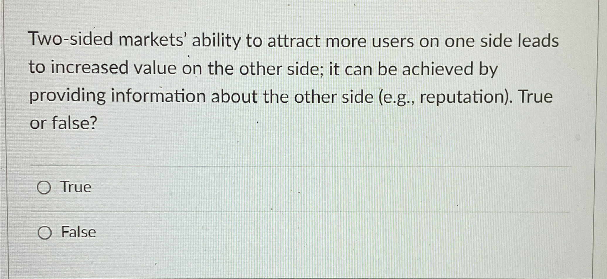  Two-sided markets' ability to attract more users on one side leads