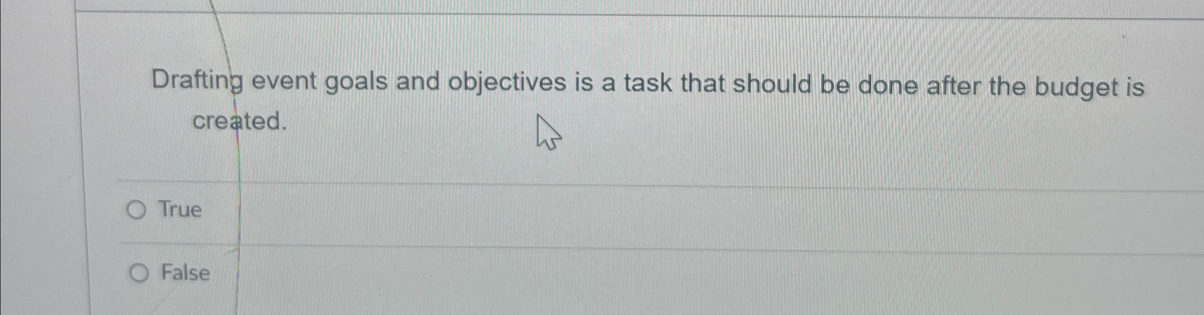  Drafting event goals and objectives is a task that should be