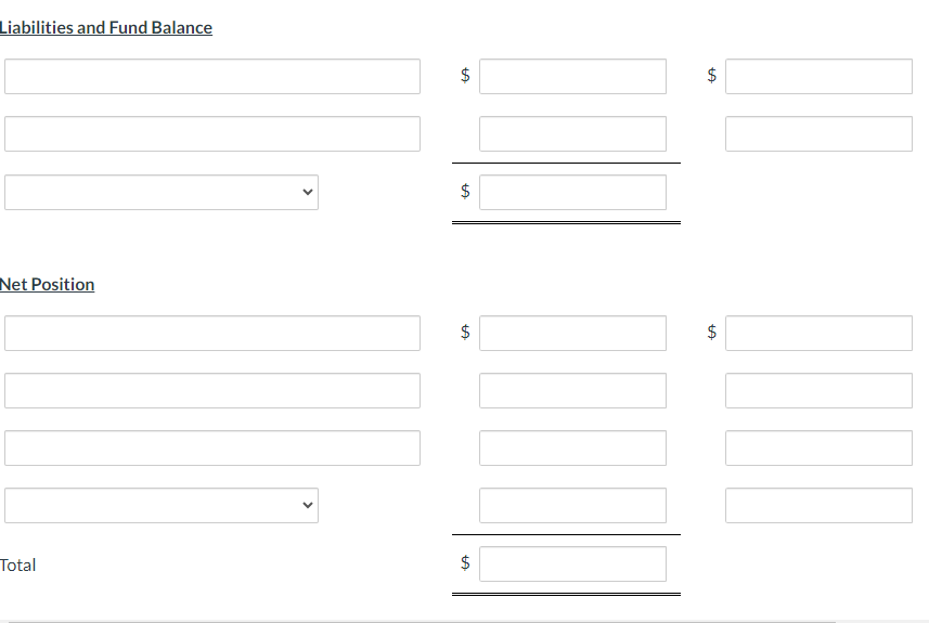 Net Position $ v Total $\fVaughn issued an 9%.10-year 32.000.000 bond to