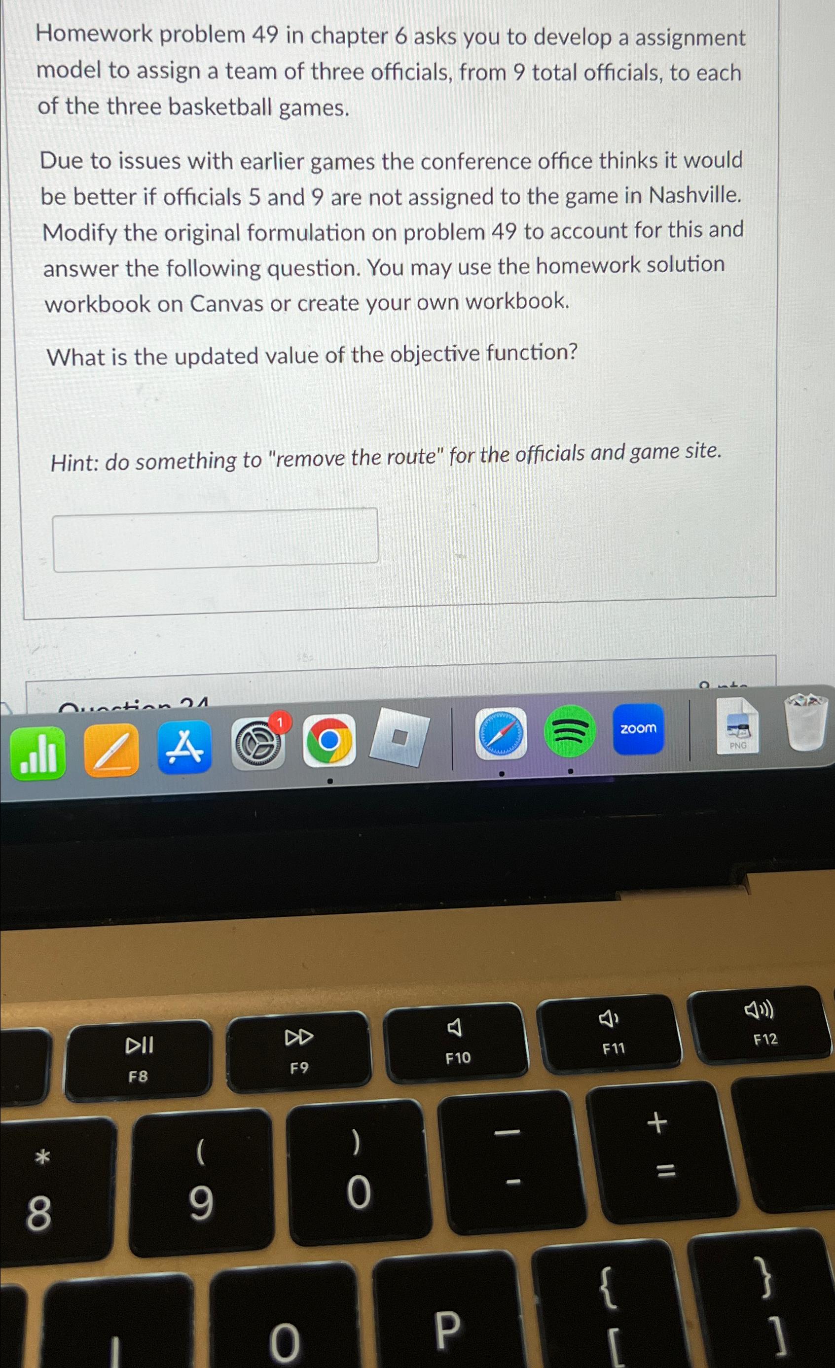  Homework problem 49 in chapter 6 asks you to develop a