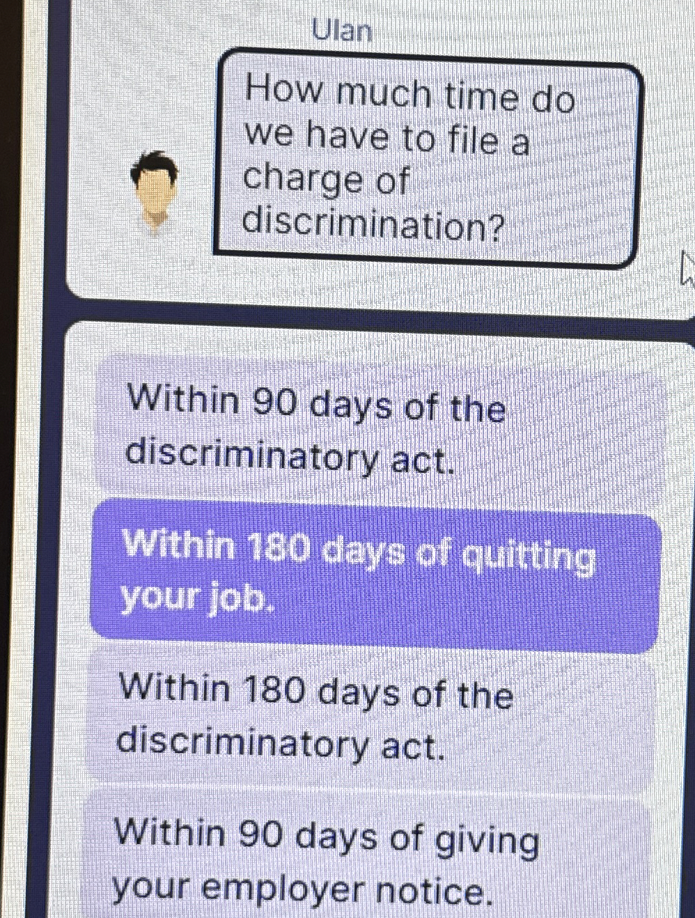  How much time do we have to file a charge of