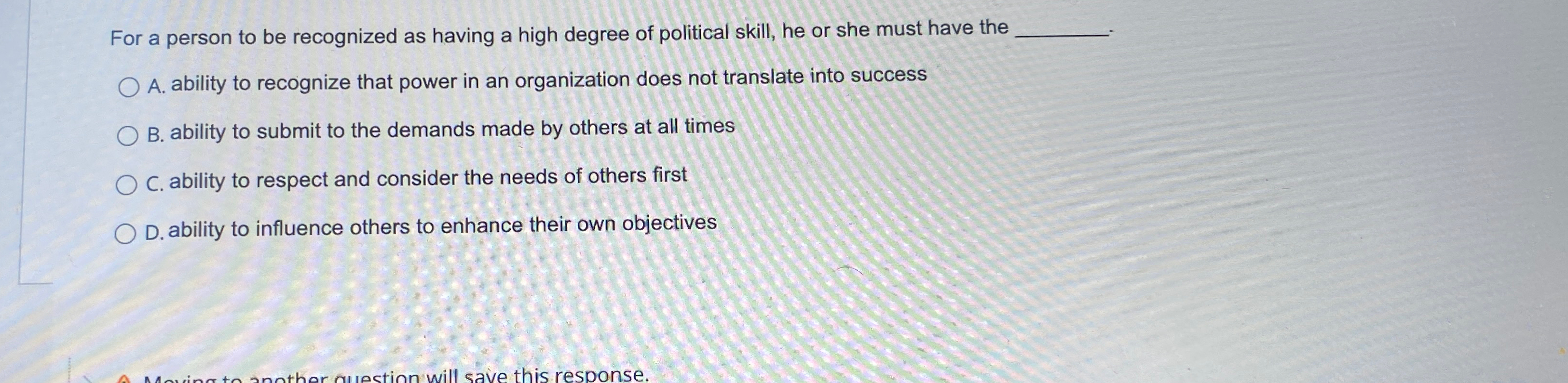  For a person to be recognized as having a high degree