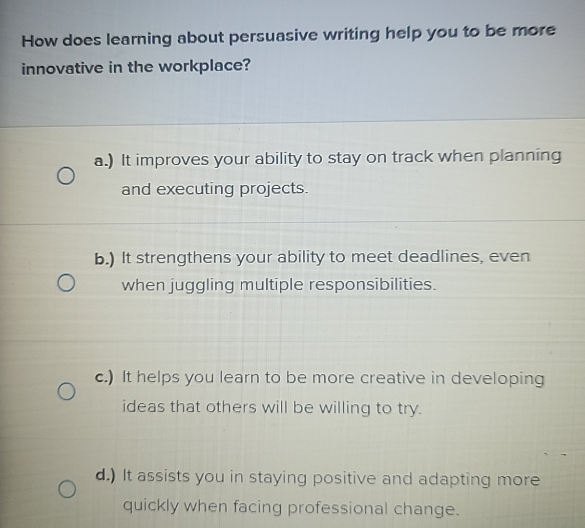  How does learning about persuasive writing help you to be more