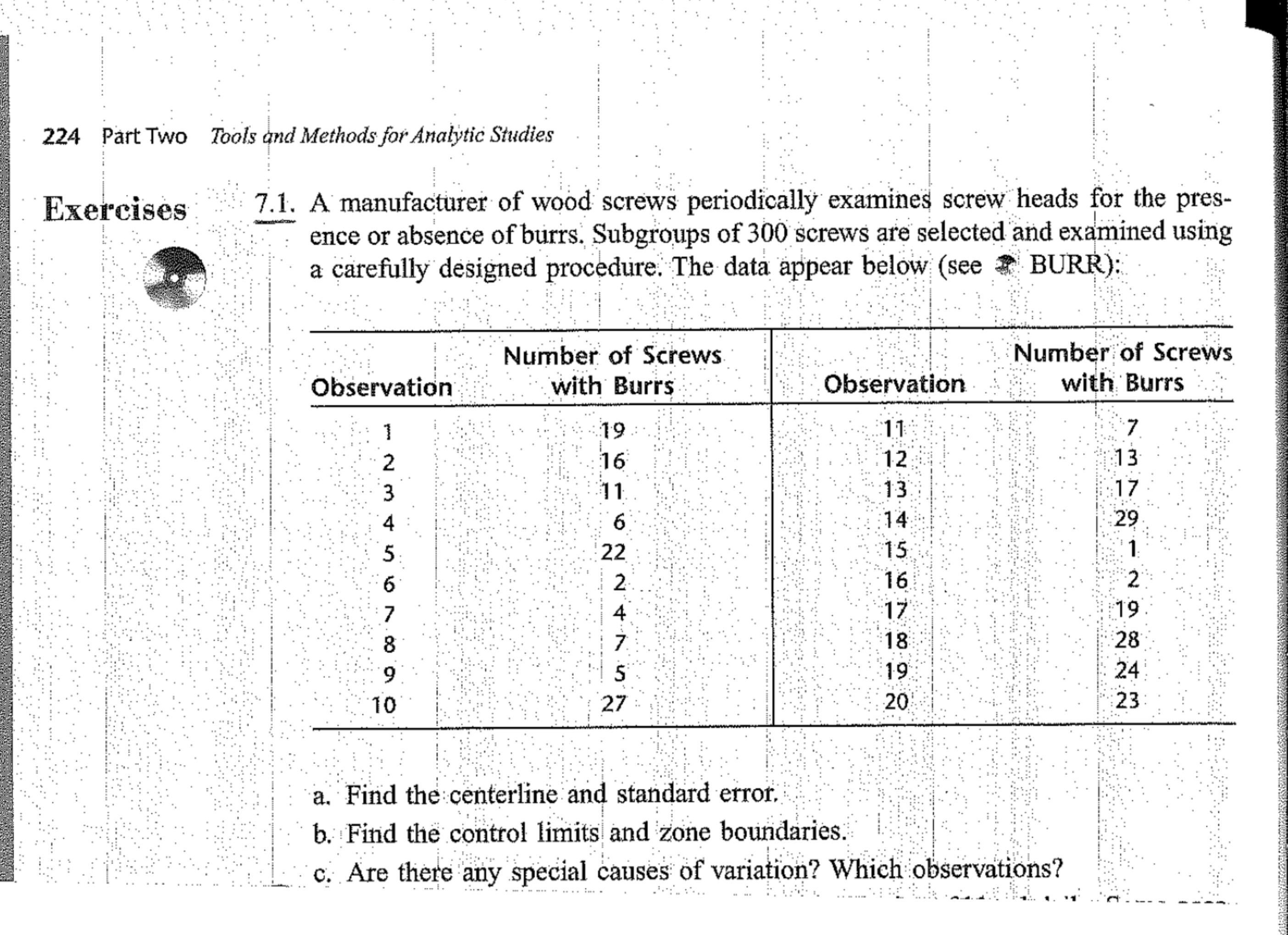  Q13) Problem 7.1 textbook page 224(shown in the pdf). Assume the