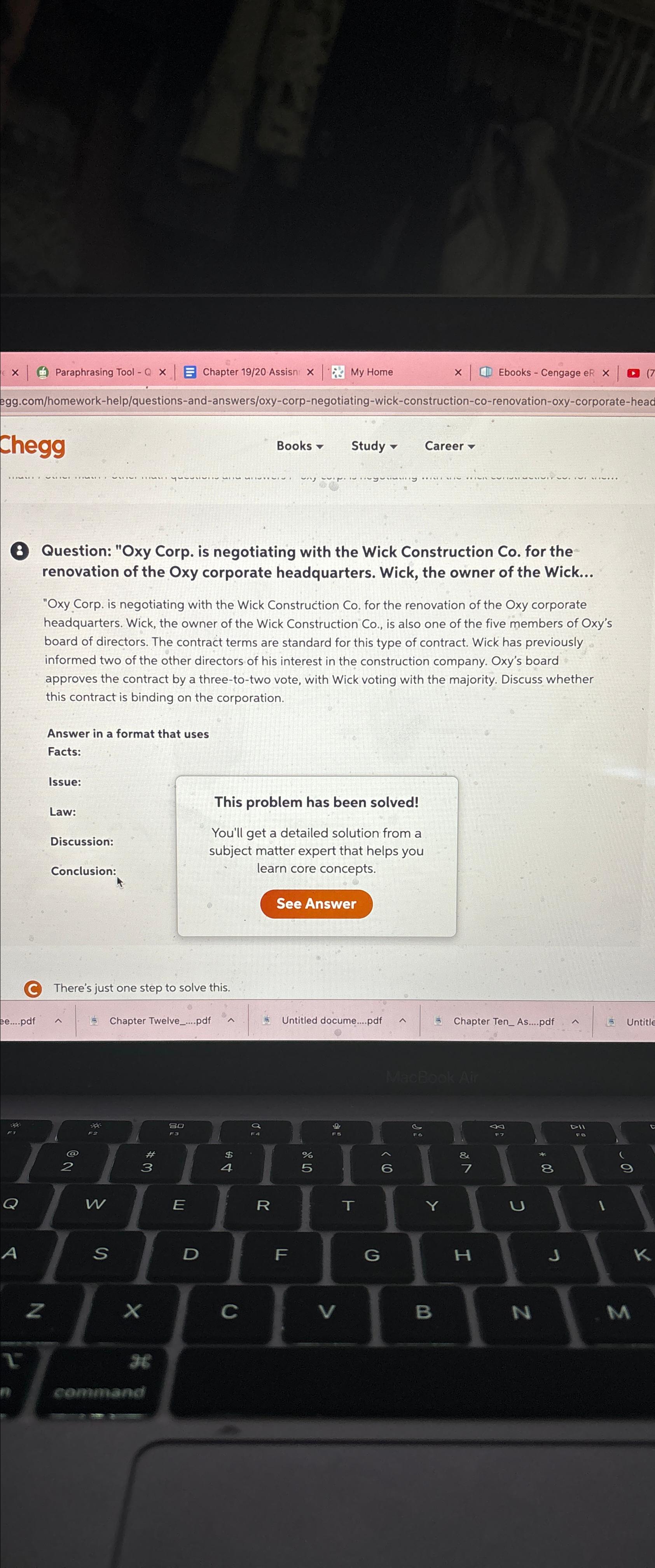  egg.com/homework-help/questions-and-answers/oxy-corp-negotiating-wick-construction-co-renovation-oxy-corporate-heac Chegg Books grad Study grad Career grad 8 Question: "Oxy