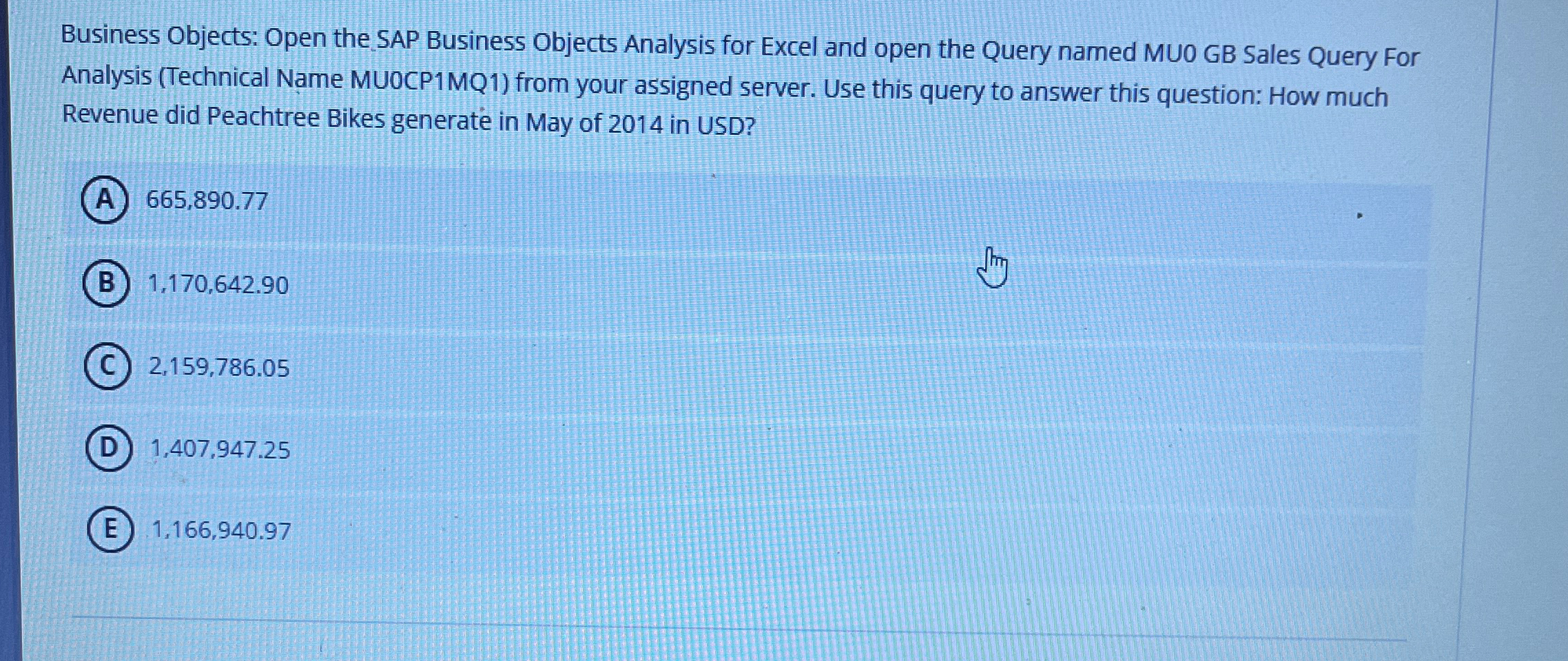  Business Objects: Open the SAP Business Objects Analysis for Excel and