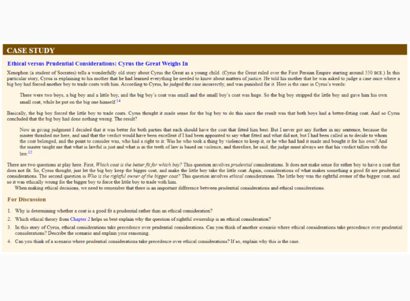  Please asnwer the following question based on the case study provided.