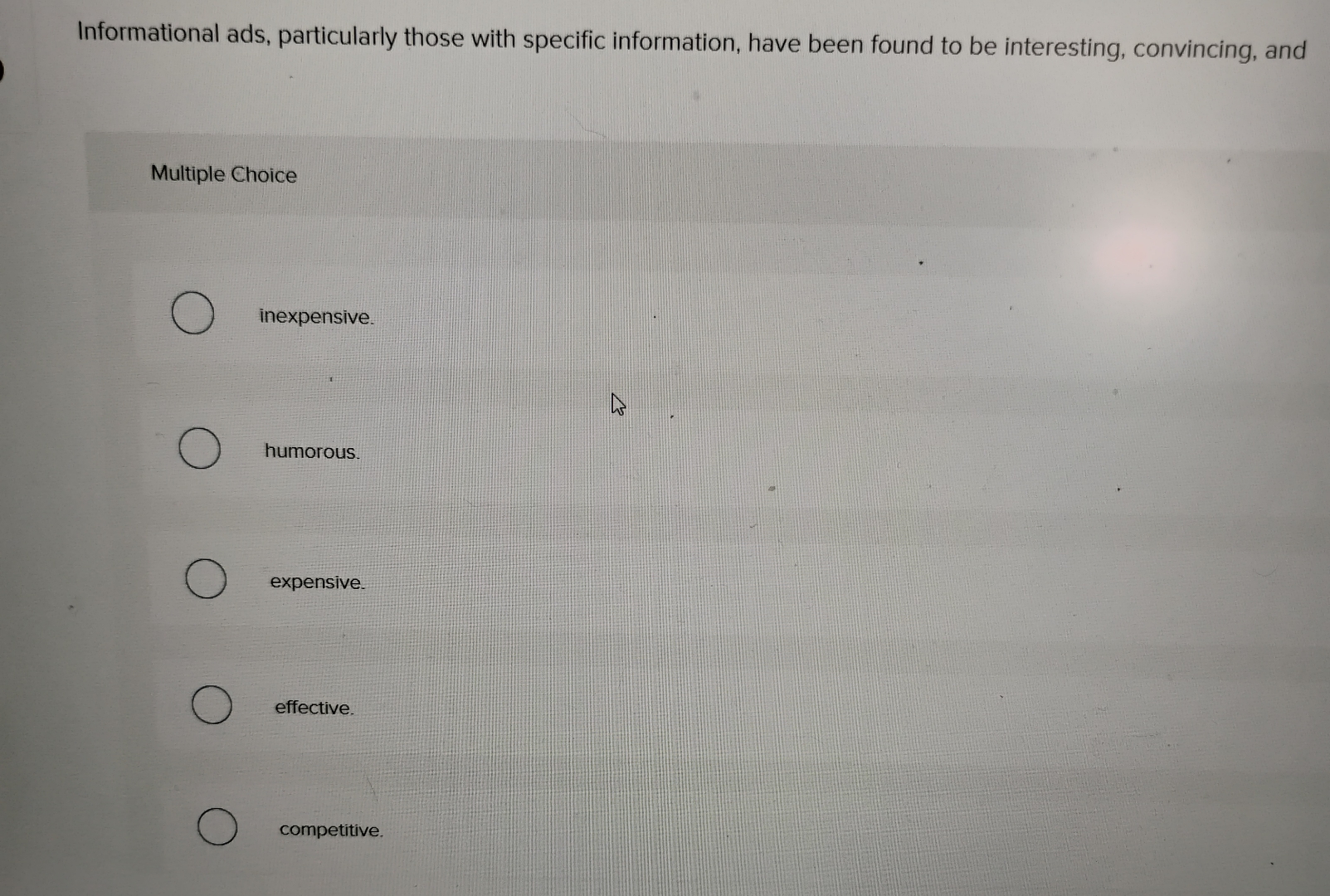  Informational ads, particularly those with specific information, have been found to