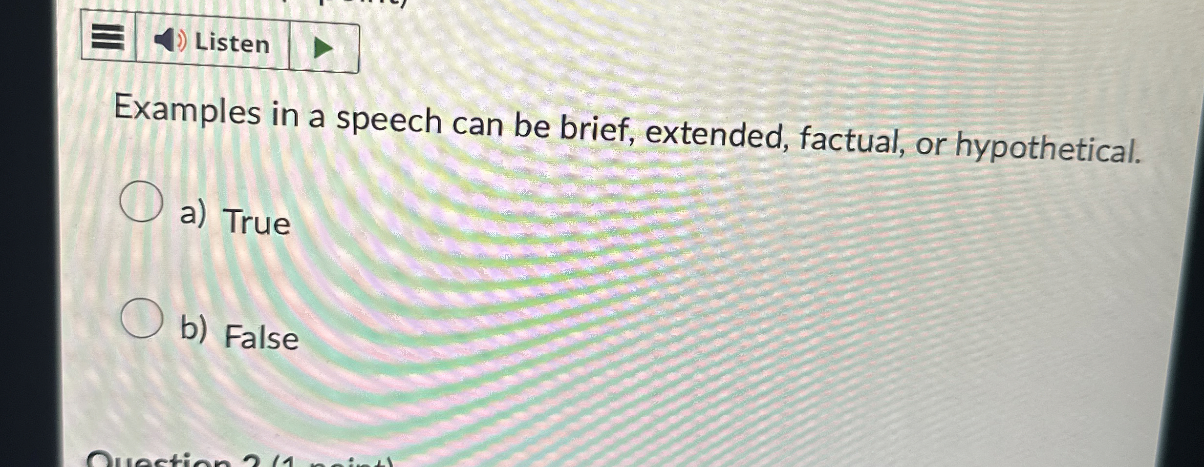  Examples in a speech can be brief, extended, factual, or hypothetical.