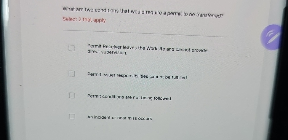  What are two conditions that would require a permit to be