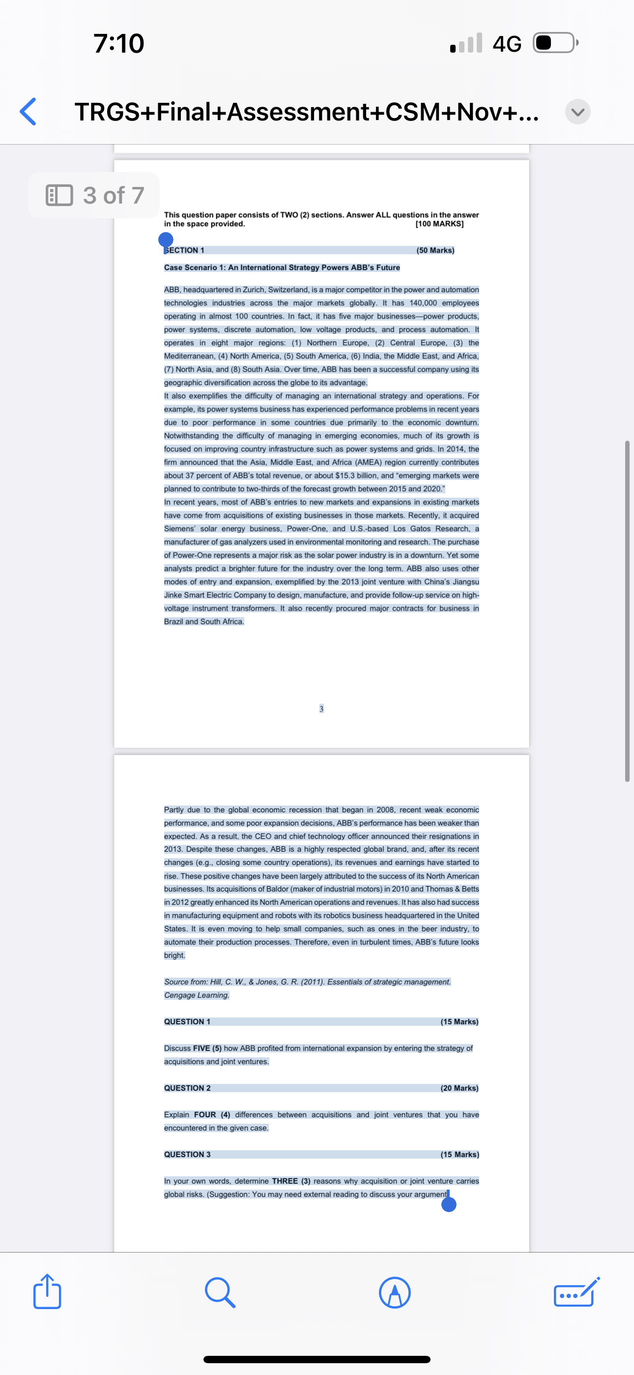  7:10 4G TRGS+Final+Assessment+CSM+Nov+... 3 of 7 This question paper consists of