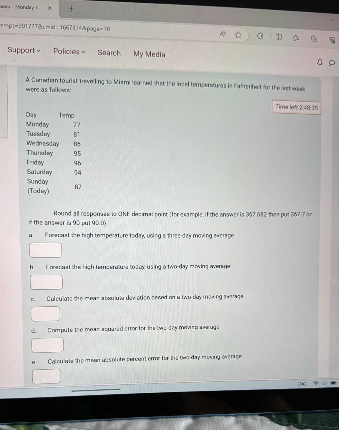  xam - Monday J empt =901777& cmid =1667374& page =70 Support