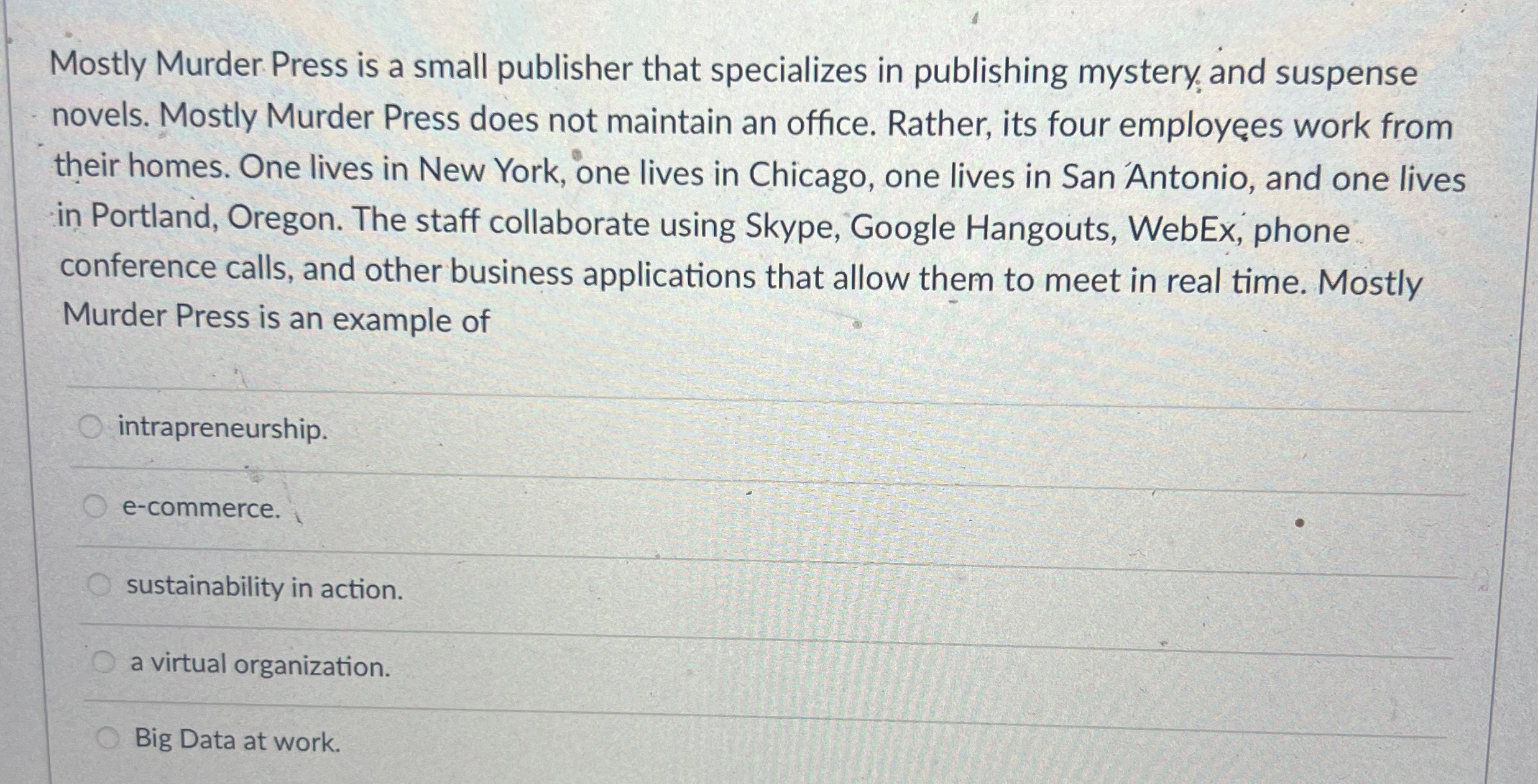  Mostly Murder Press is a small publisher that specializes in publishing