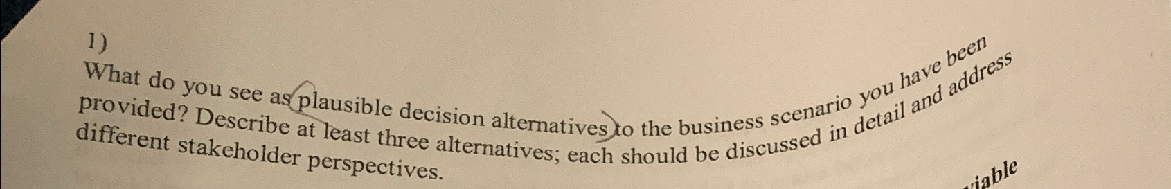  different stakeholder perspectives. 