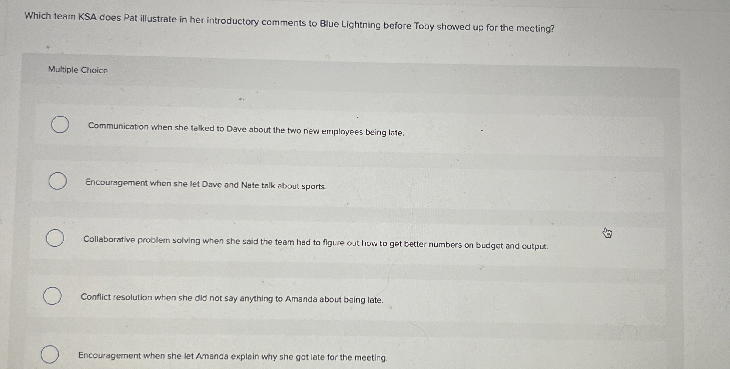  Which team KSA does Pat illustrate in her introductory comments to