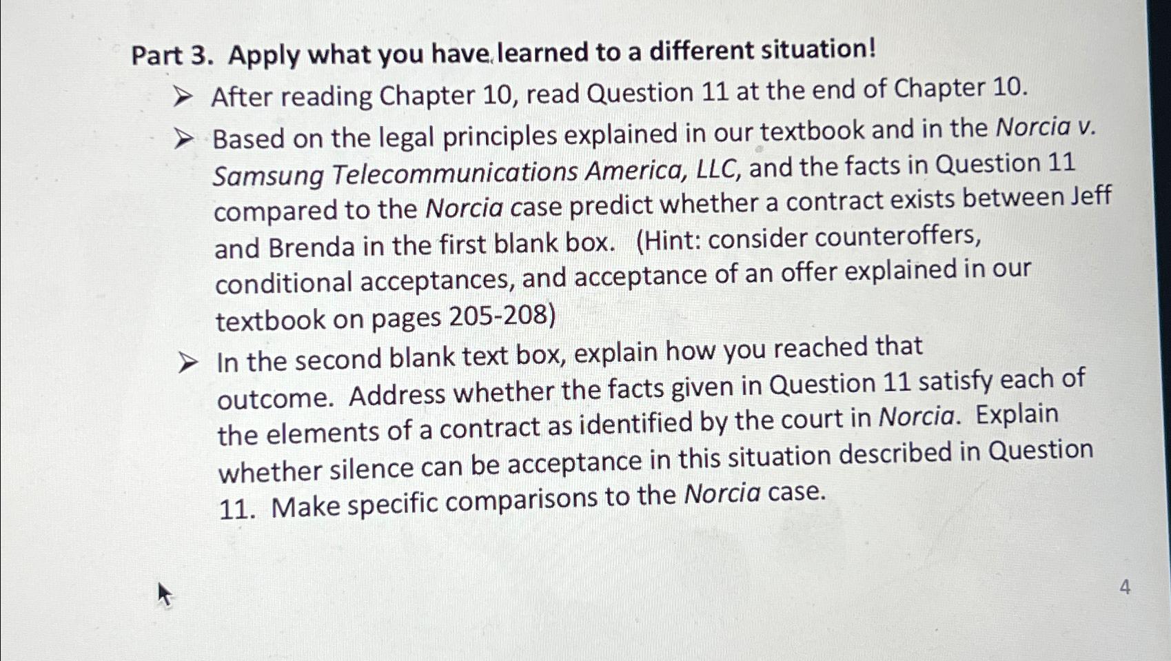 Part 3. Apply what you have learned to a different situation!