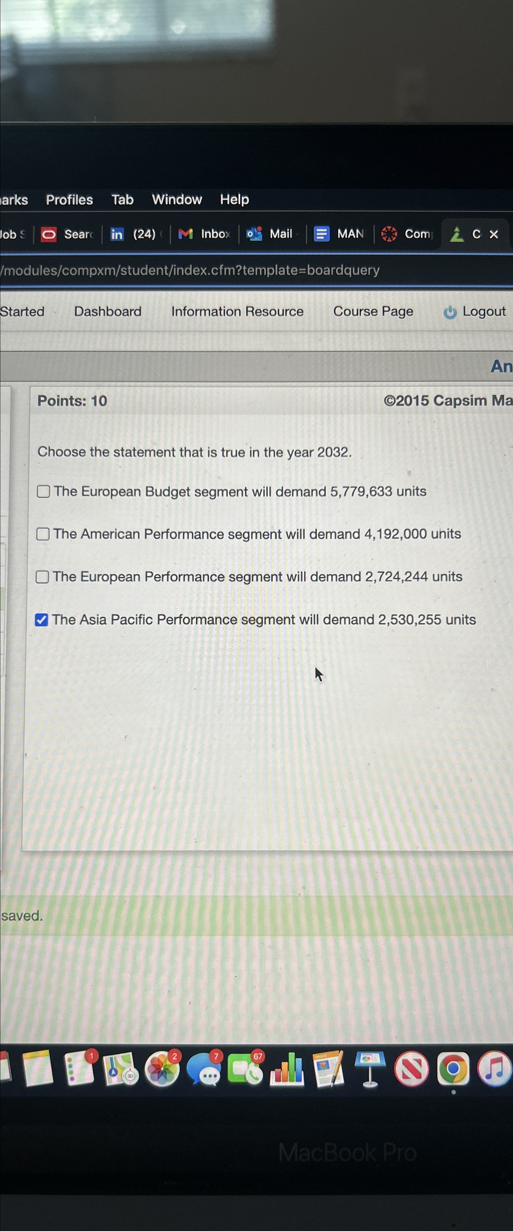  Imodules/compxm/student/index.cfm?template=boardquery Started Dashboard Information Resource Course Page Logout Points: 10 (C)2015