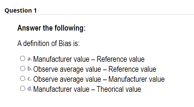  Mustrame cmo resolver Question 1 Answer the following: A definition of