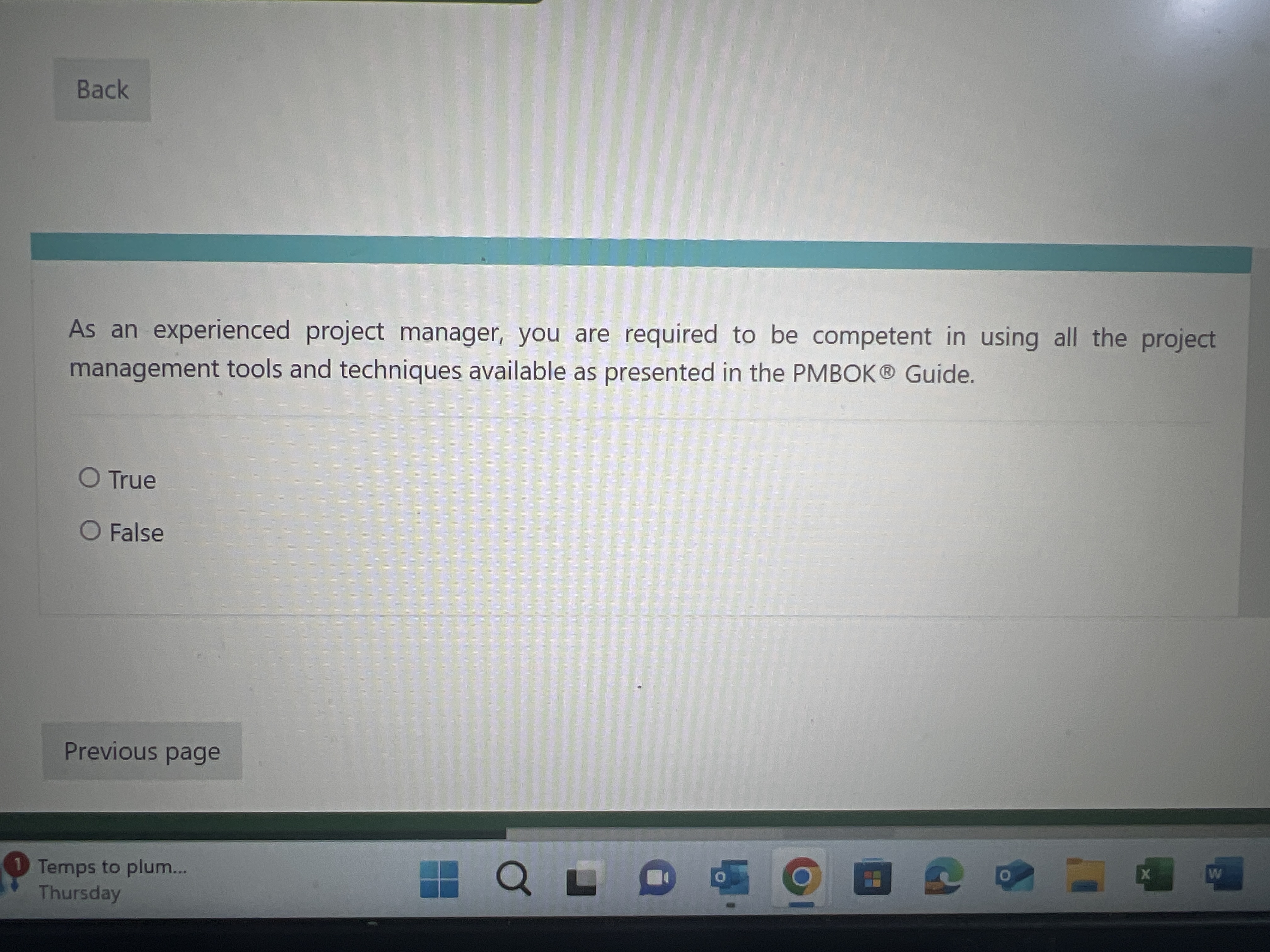  As an experienced project manager, you are required to be competent
