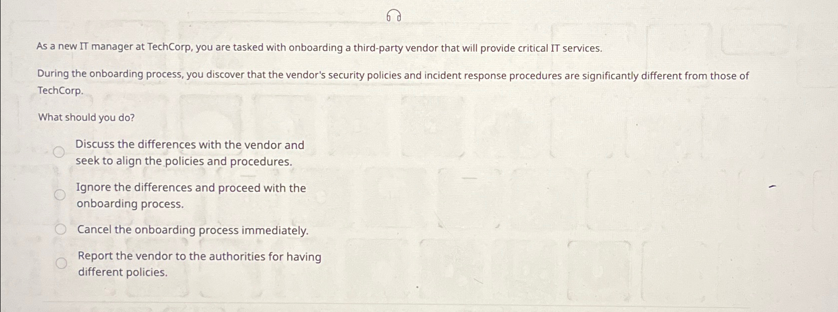  As a new manager at TechCorp, you are tasked with onboarding