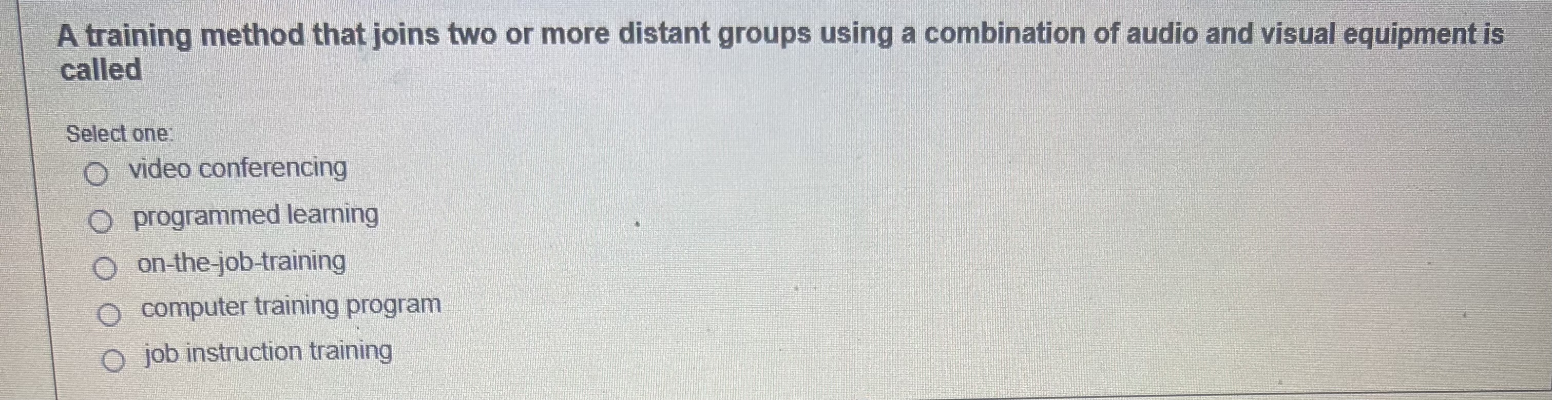  A training method that joins two or more distant groups using
