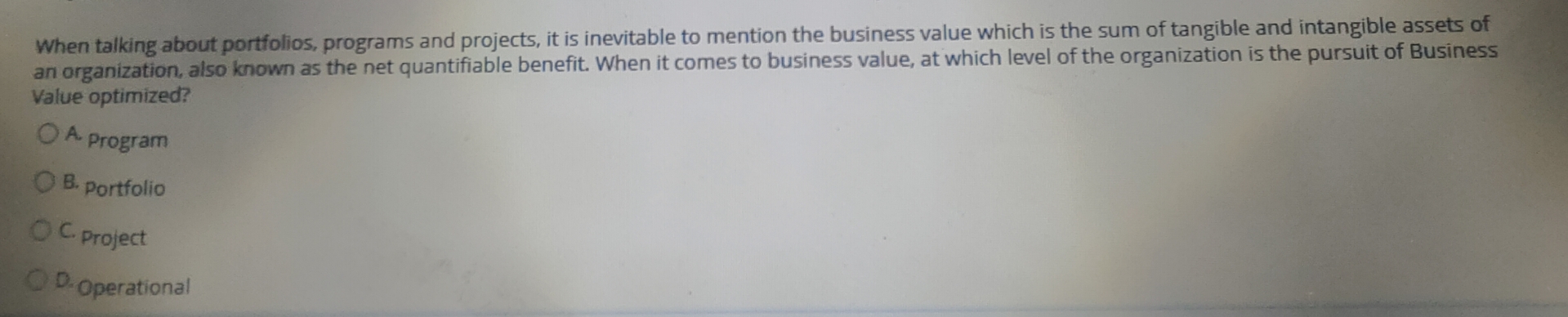  When talking about portfolios, programs and projects, it is inevitable to