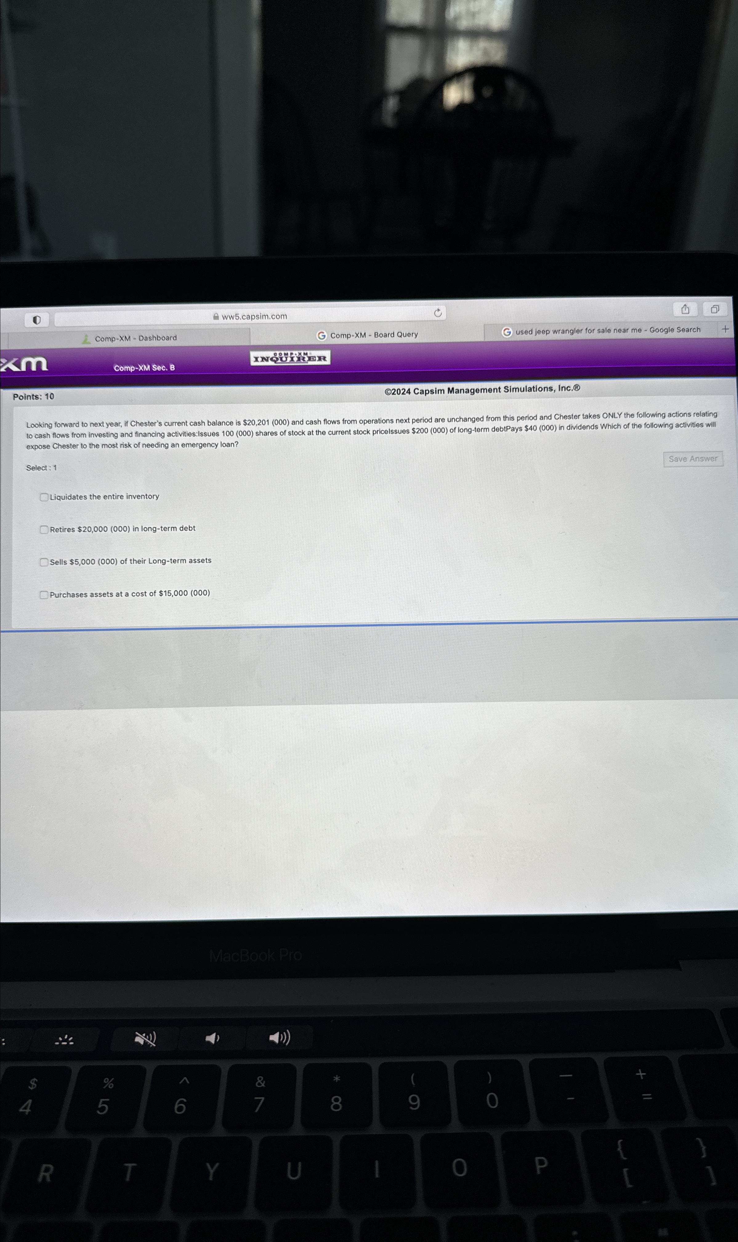  D a ww5.capsim.com G Comp-XM - Board Query G used jeep