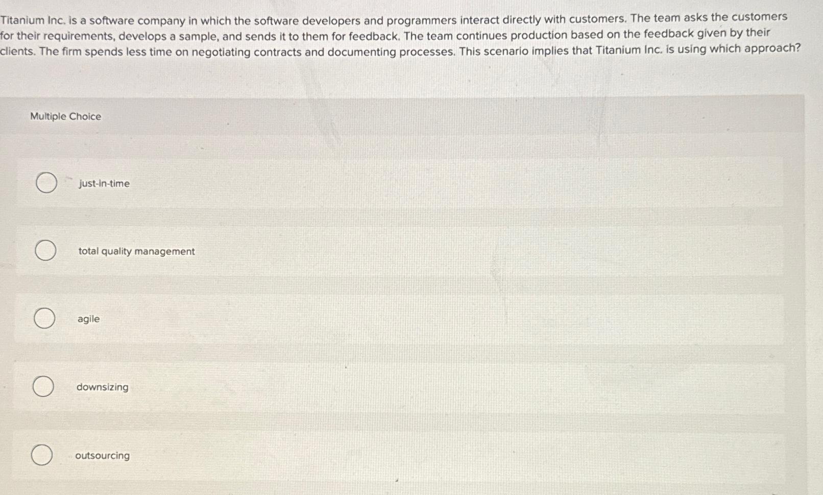  Titanium Inc, is a software company in which the software developers