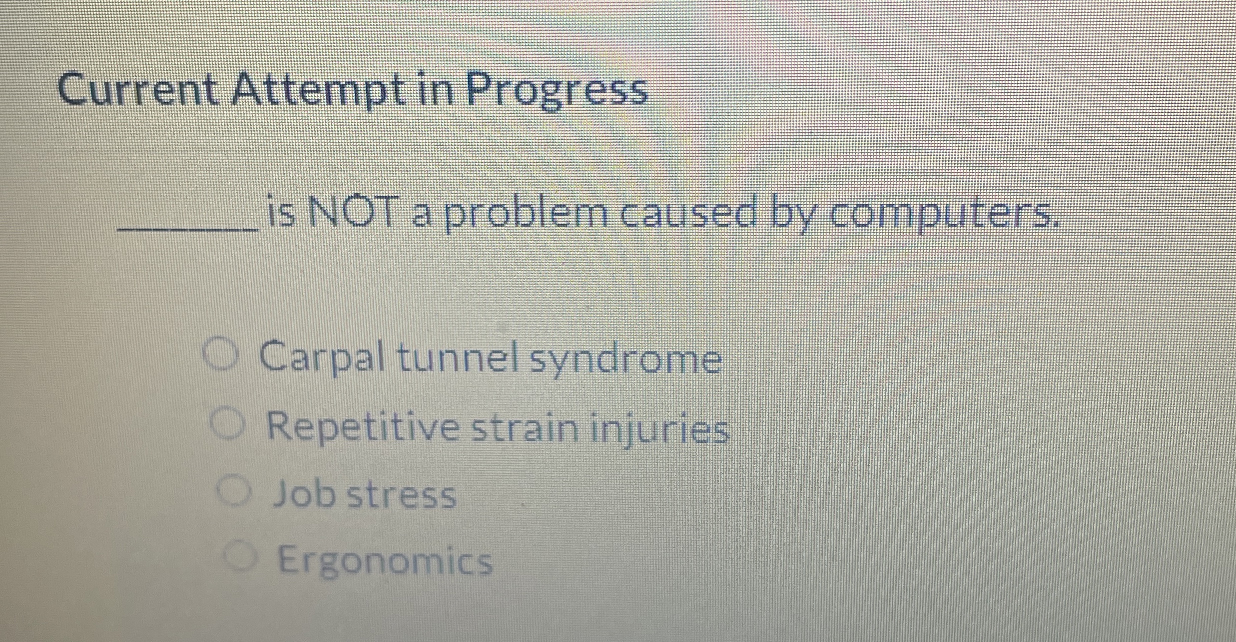  Current Attempt in Progress is NOT a problem caused by computers.