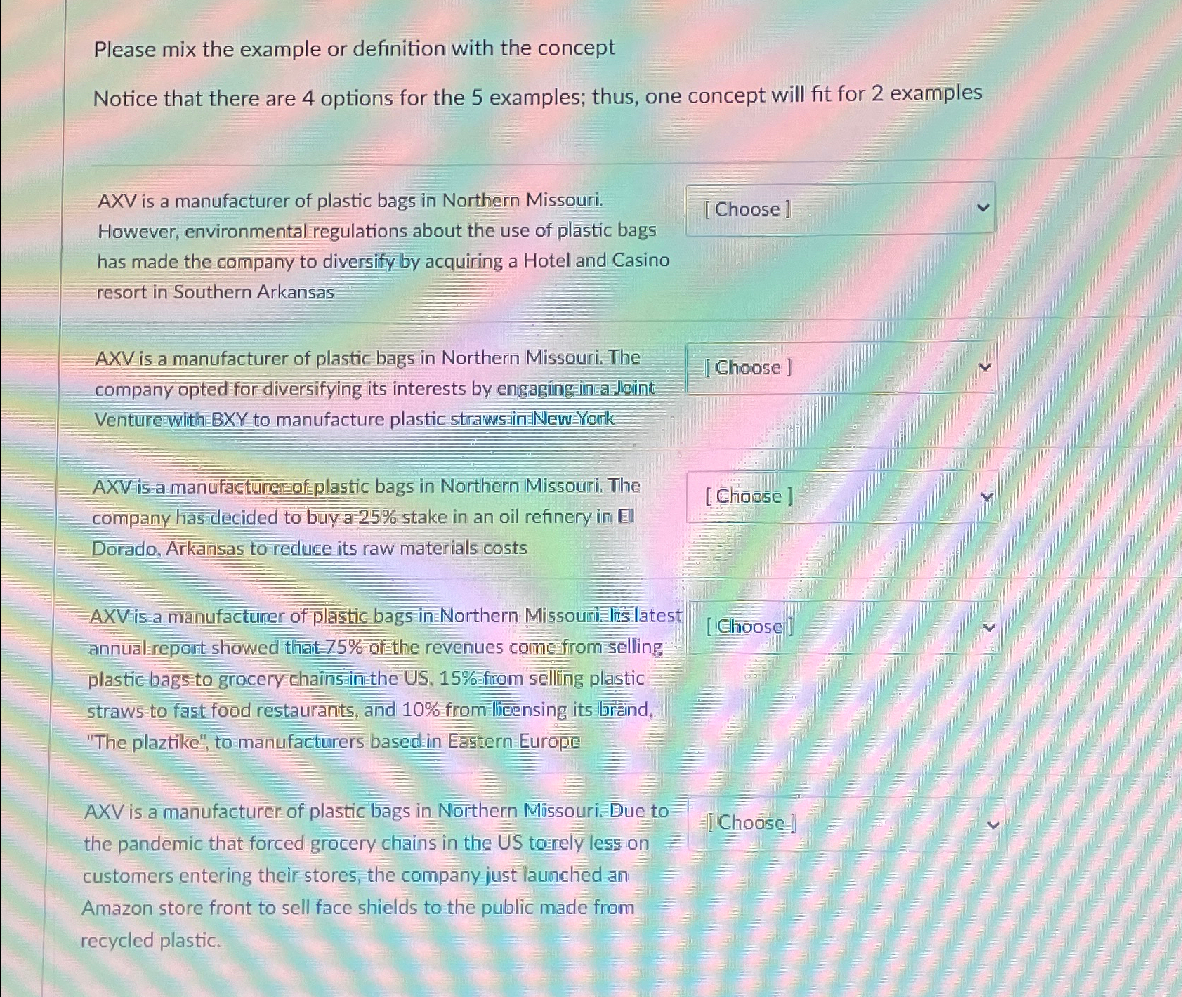  Please mix the example or definition with the concept Notice that