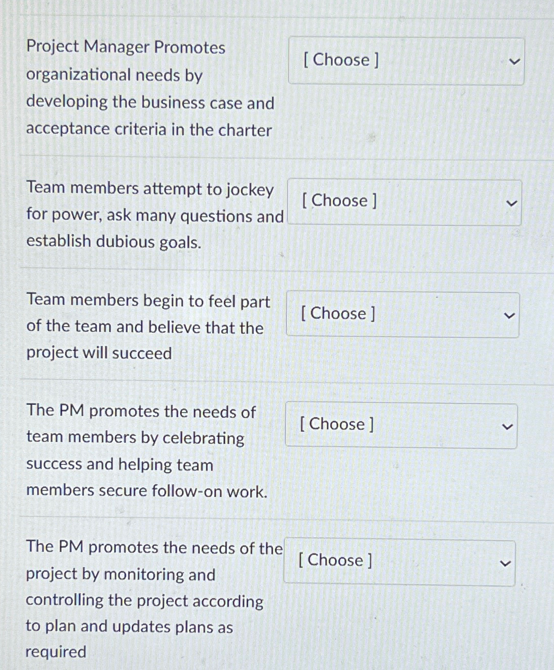  Project Manager Promotes organizational needs by developing the business case and