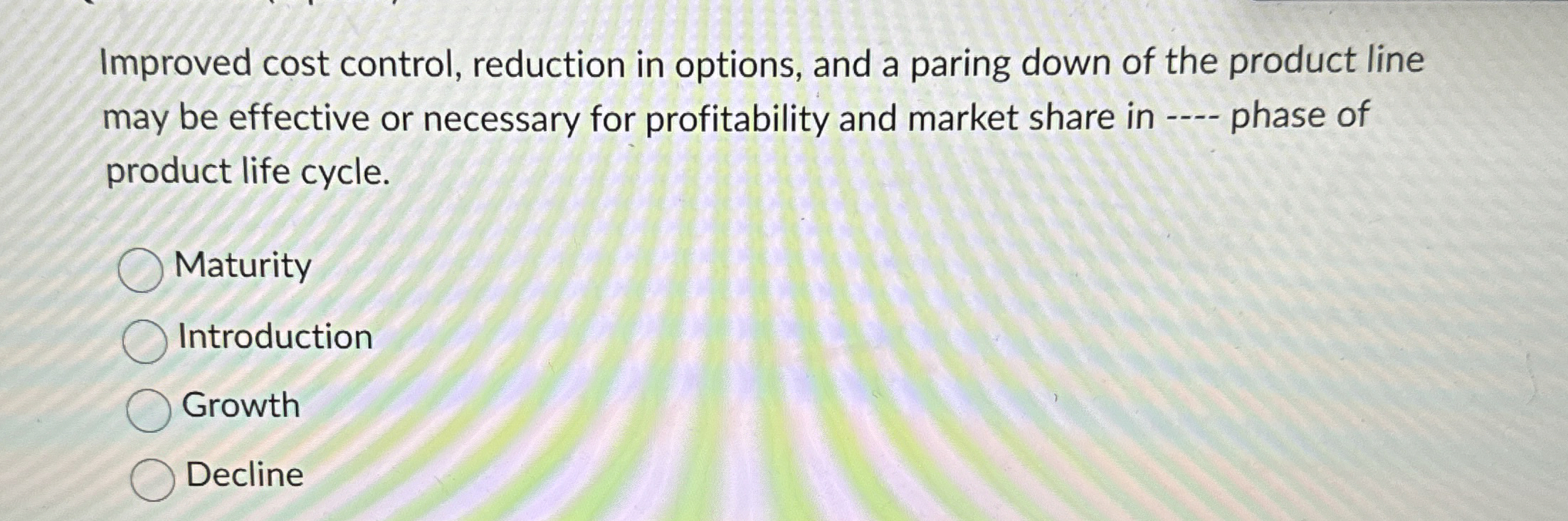  Improved cost control, reduction in options, and a paring down of