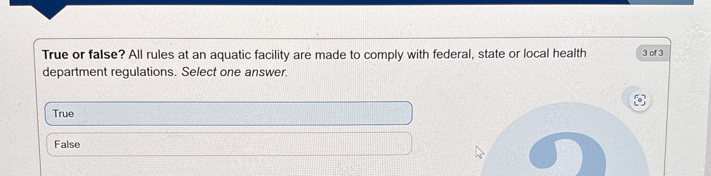  True or false? All rules at an aquatic facility are made
