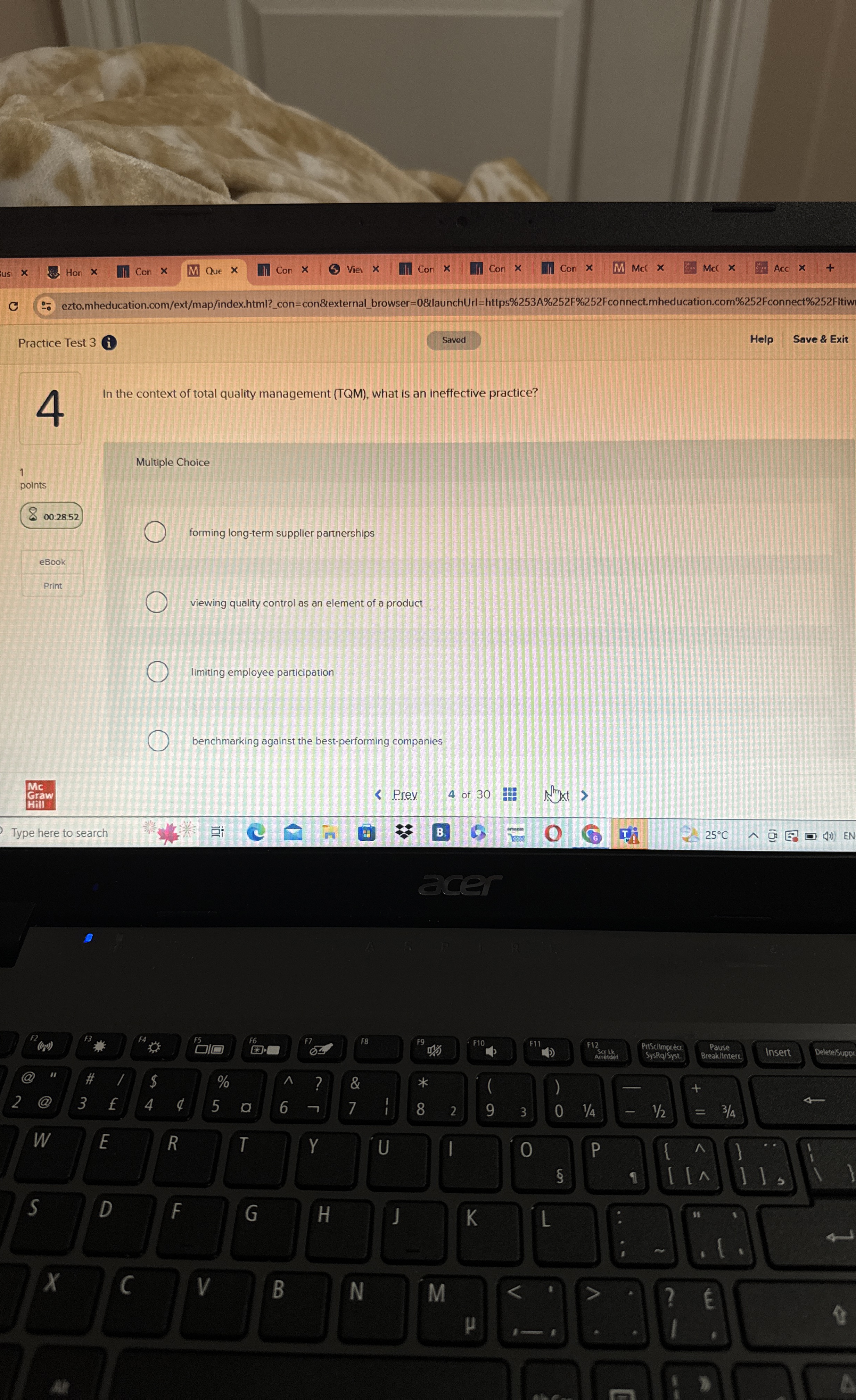  Practice Test 3 (i) Help Save & Exit 4 In the