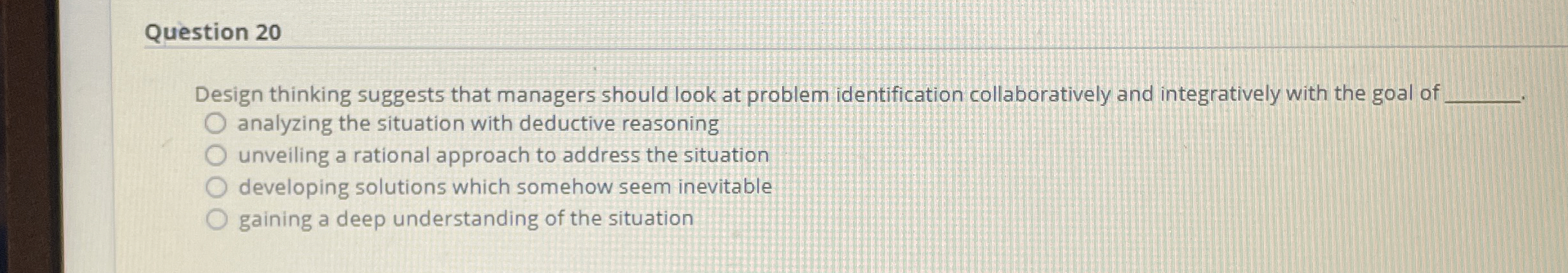  Moving to another question will save this response. Question 19 Sales