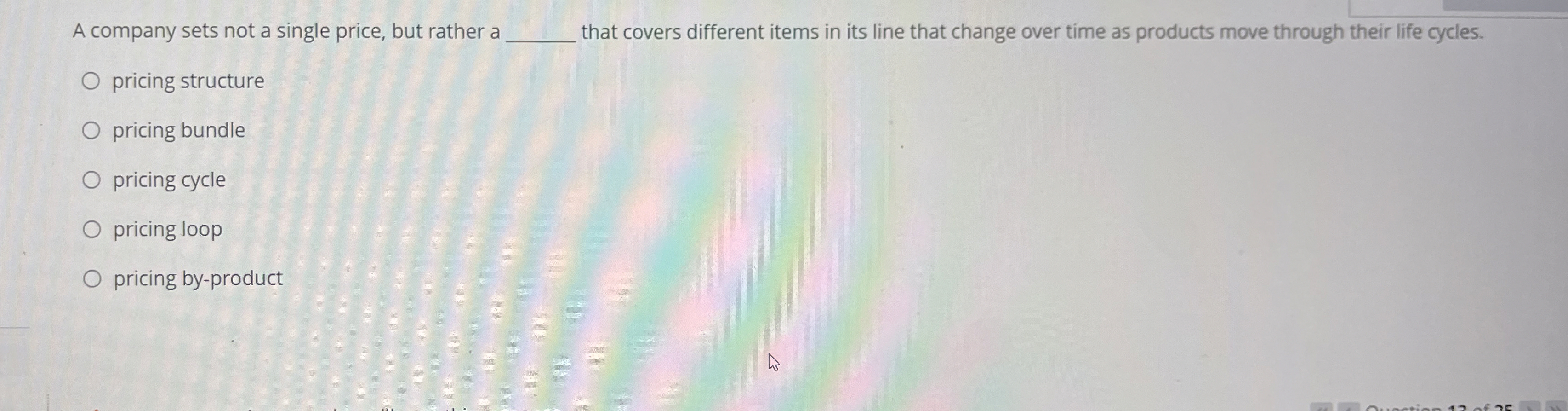  A company sets not a single price, but rather a q,