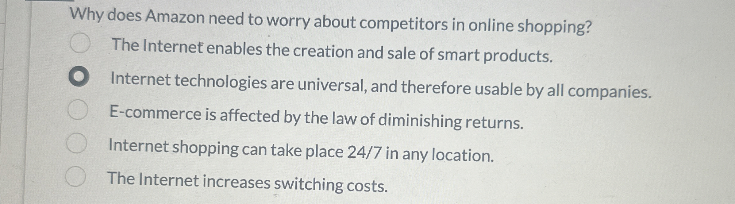  Why does Amazon need to worry about competitors in online shopping?