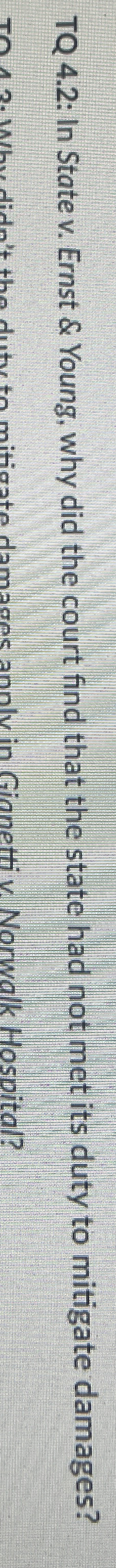  TQ 4.2: In State v. Ernst & Young, why did the