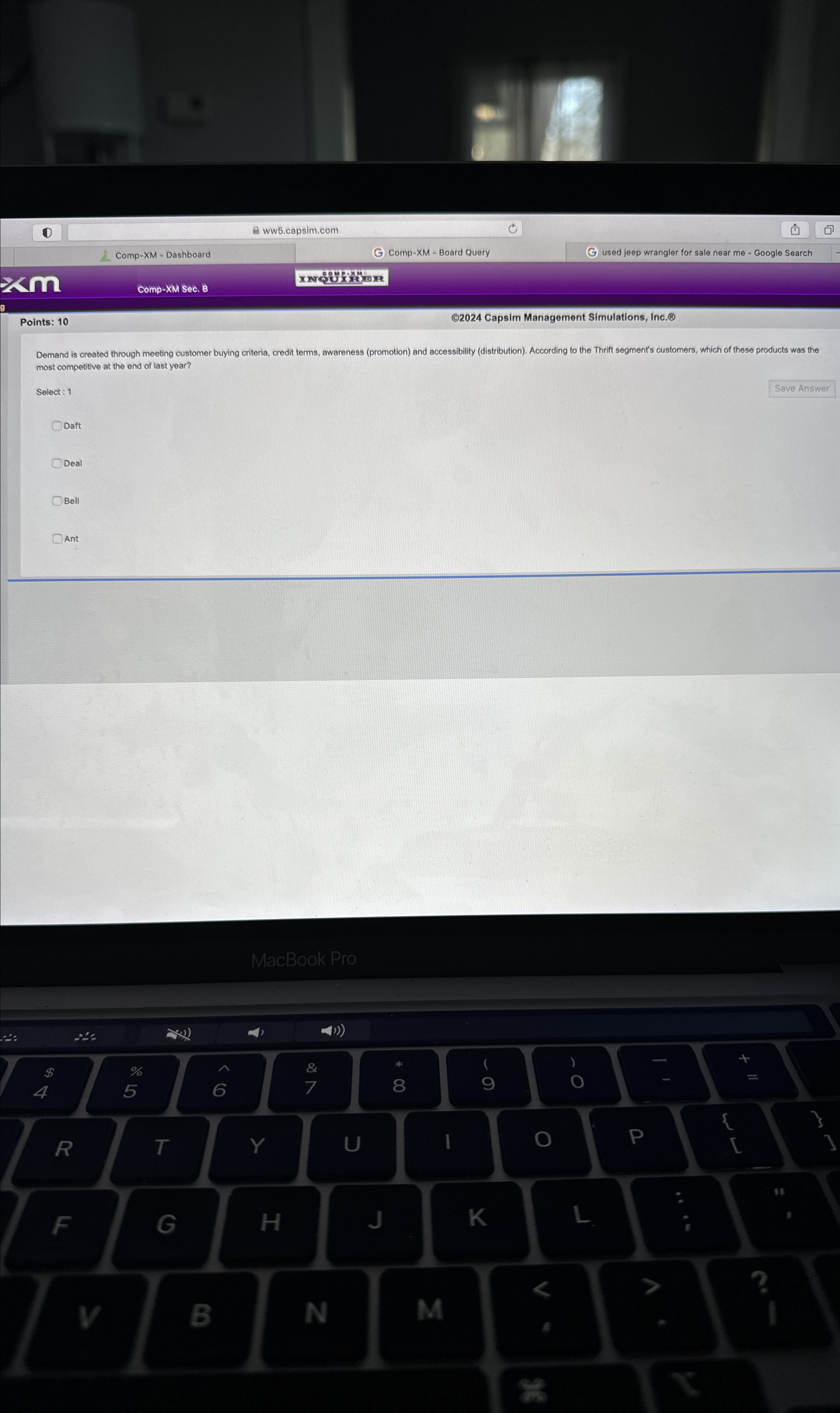  (1) . Ww.capsim.com Comp-XM - Board Query Comp-XM - Dashboard Comp-XM