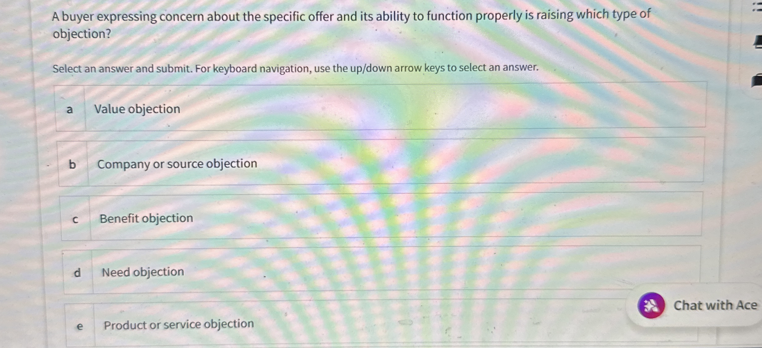  A buyer expressing concern about the specific offer and its ability