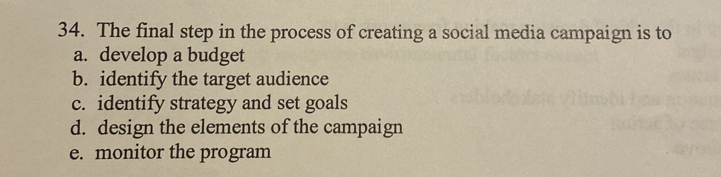  The final step in the process of creating a social media