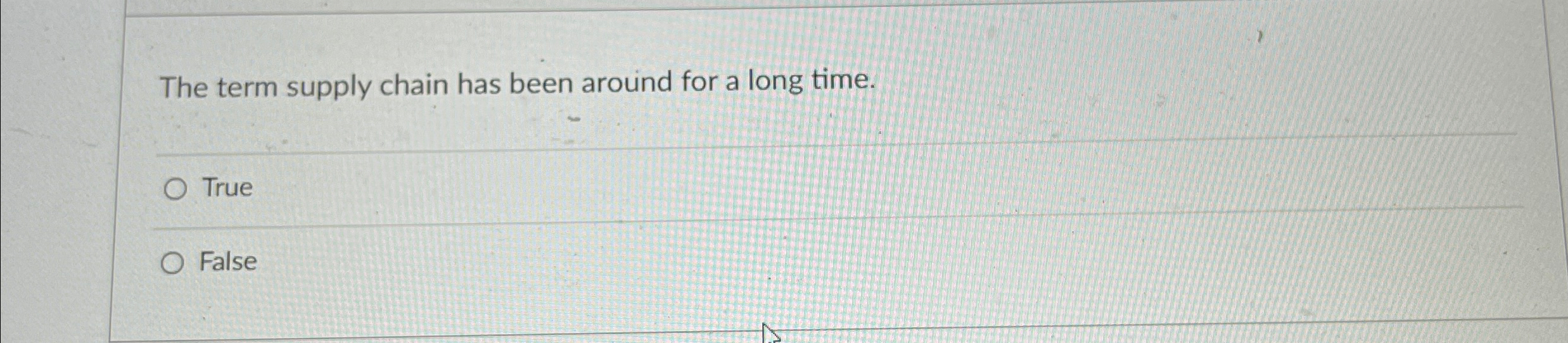  The term supply chain has been around for a long time.